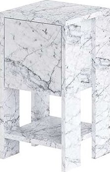 Houseland Noční stolek Ema mramor Carrara