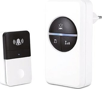 Garsaco Domový bezdrôtový zvonček GCS 1 bezbatériové tlačidlo a prijímač, bielo-čierny