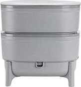 PLASTIA Vermikompostér ECONOMY, 38 × 38 × 38 cm, sivý recyklát