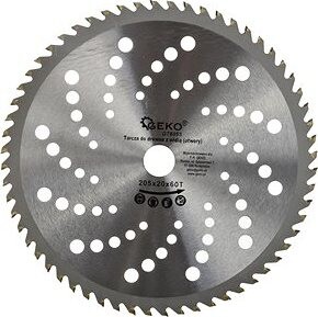 GEKO Kotúč pílový vidiový s otvormi, 205 × 20 × 60T