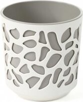 LAMELA Květináč DUET, 190 mm, krém/tmavě šedý