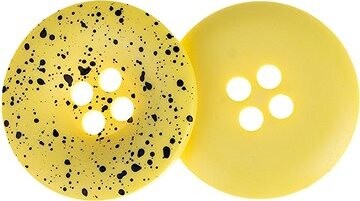 Knoflíky Žirovnice Knoflík 3,5 cm žlutý stříkaný, 366288F, sada 3 ks