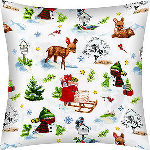 Bellatex Povláček Vánoce 40 × 40 cm 55/CH02 zvířátka v lese