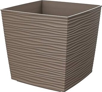 Gardino Květináč FINESA 35 × 35 cm, vysoký 34,6 cm, mocca