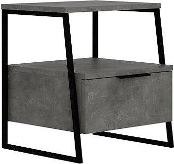 Houseland Noční stolek Pal retro šedý