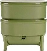 PLASTIA Vermikompostér ECONOMY, 38 × 38 × 38 cm, tmavo zelený