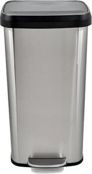 Houseland Odpadkový kôš s vekom Pago 68 l strieborný