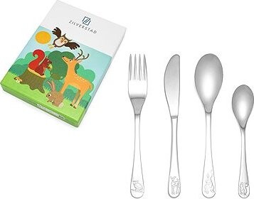 Zilverstad Sada dětských příborů, Lesní zvířátka, 4 ks