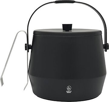 LEOPOLD VIENNA Nádoba na led s víkem a kleštěmi, matná černá, objem 1,0 litr, délka 160 mm