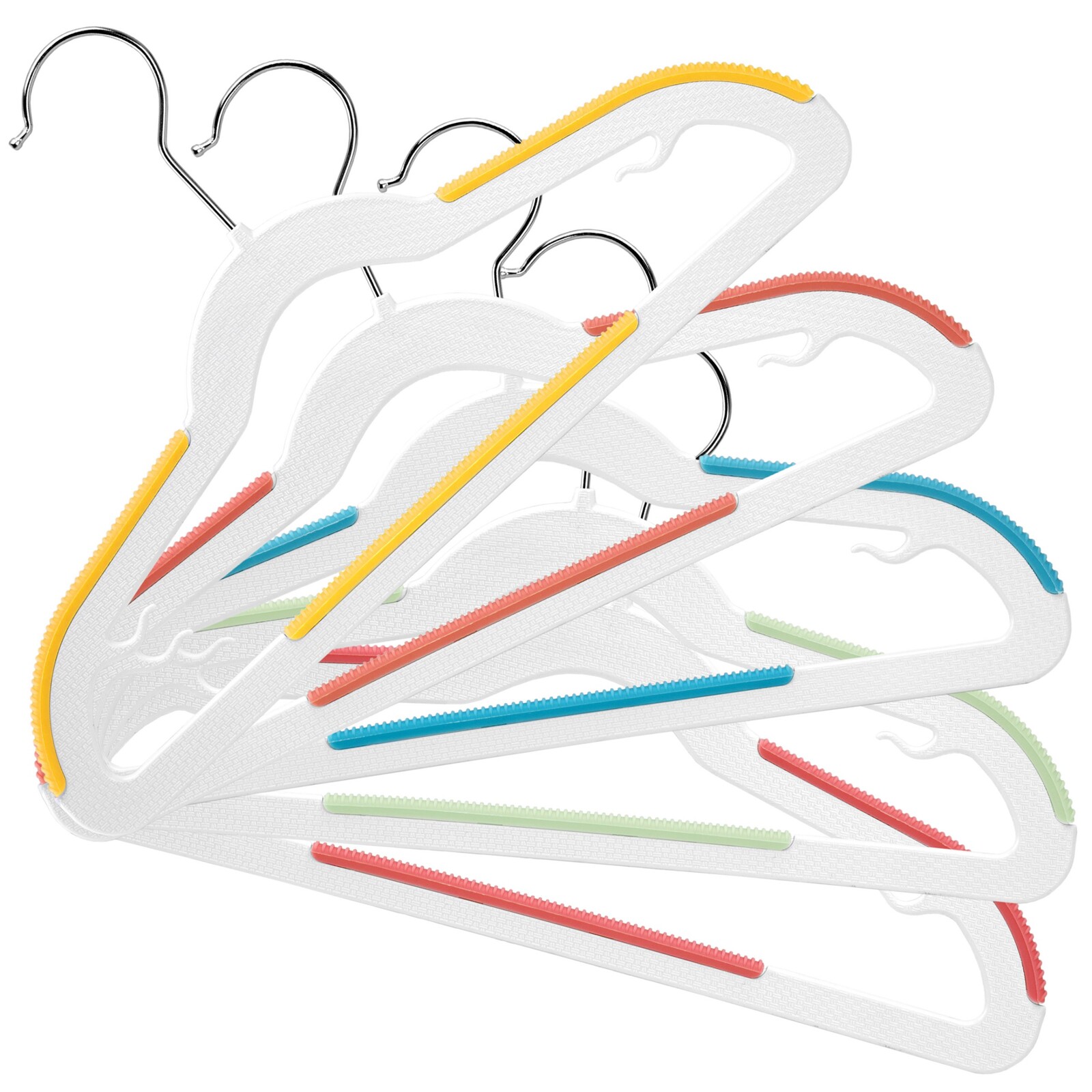 Sada 10 ks dětských ramínek KIDSI vícebarevná