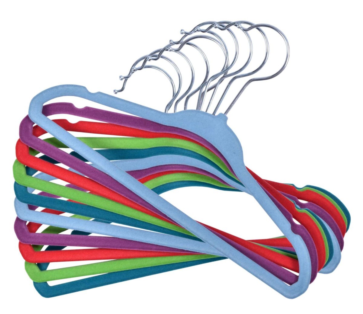 Sada 10 ks dětských ramínek MINI vícebarevná