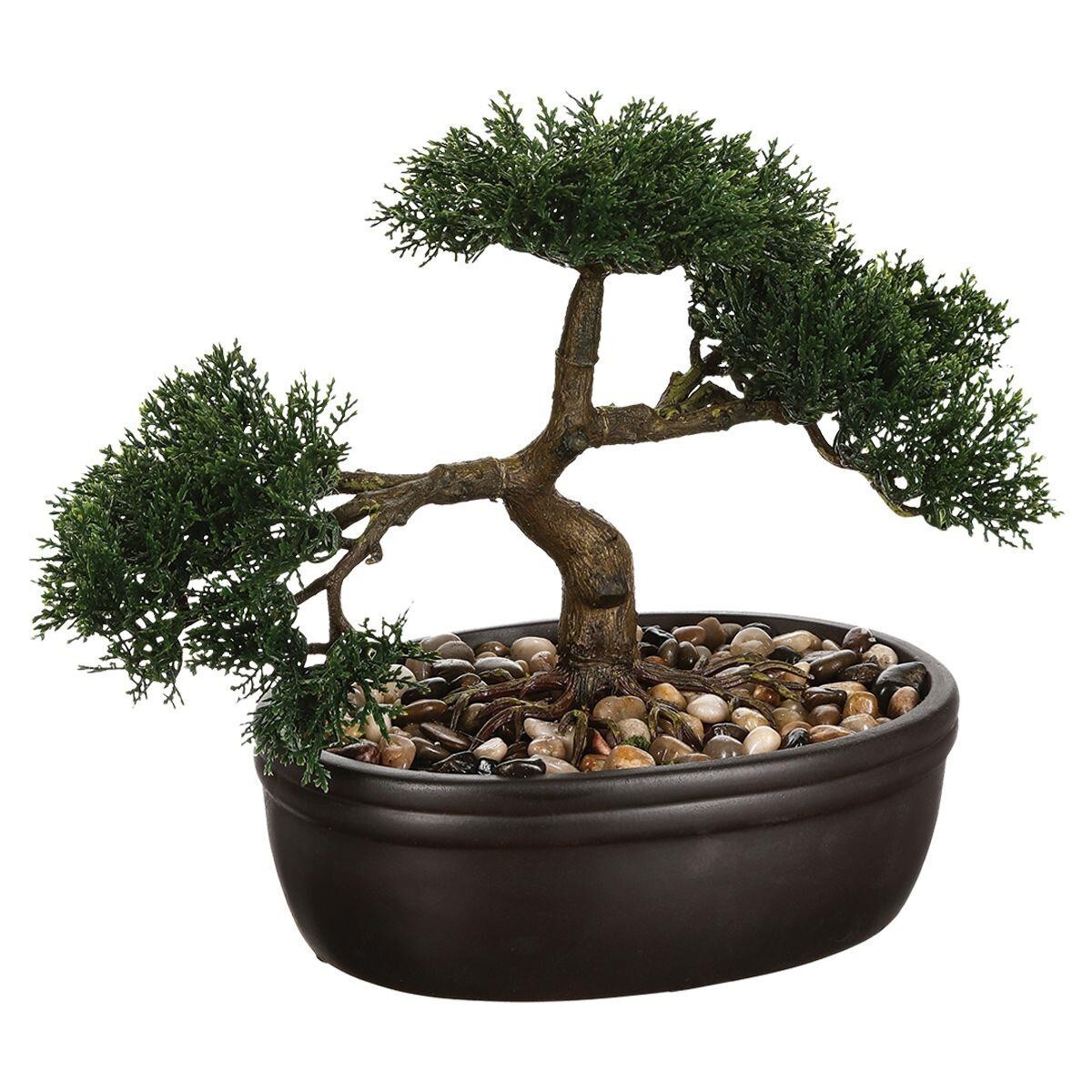 Umělá rostlina v květináči BONSAI 23 cm zelená