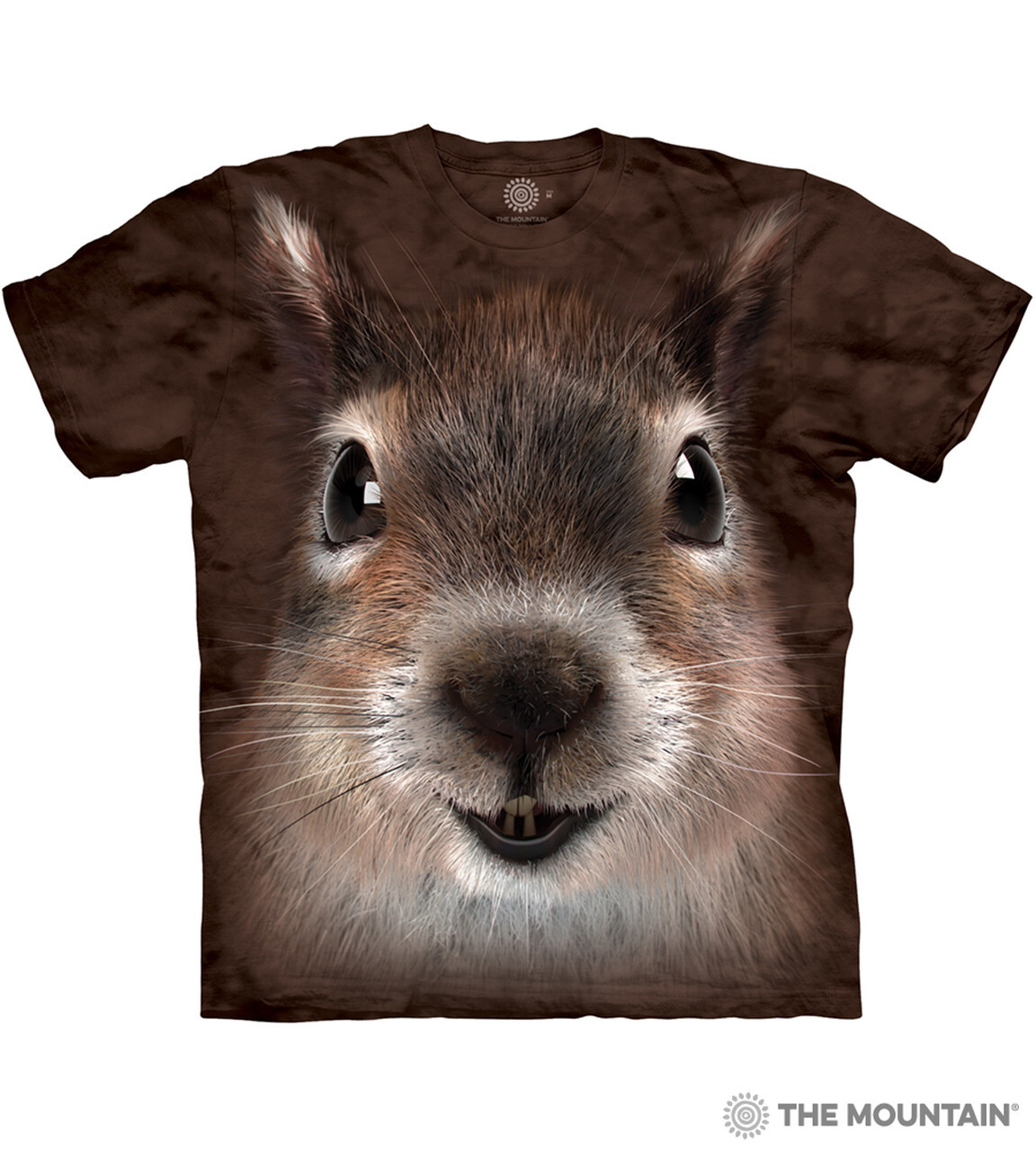 Tričko unisex The Mountain Squirrel Face - hnedé,