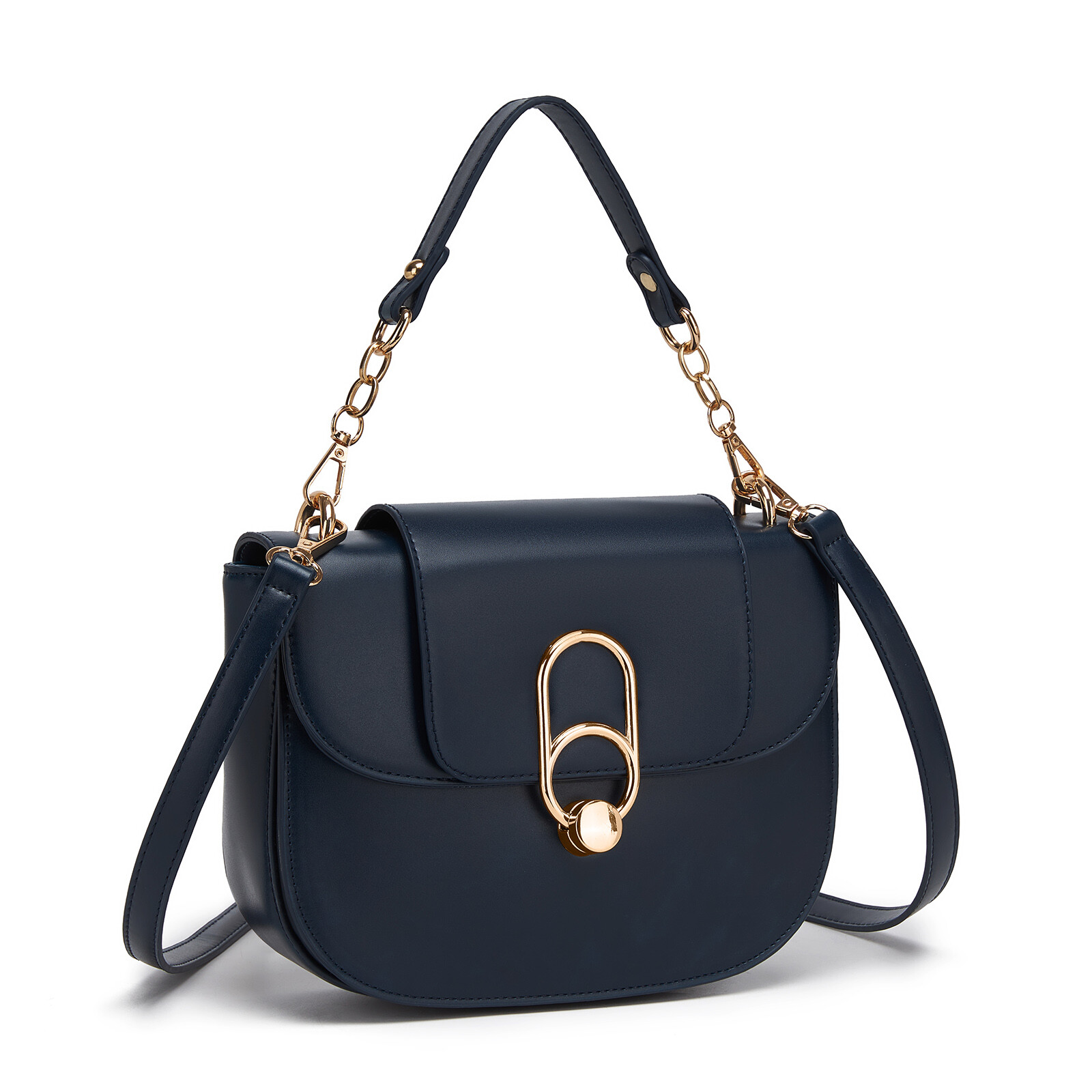 Elegantná sedlová kabelka Miss Lulu - navy