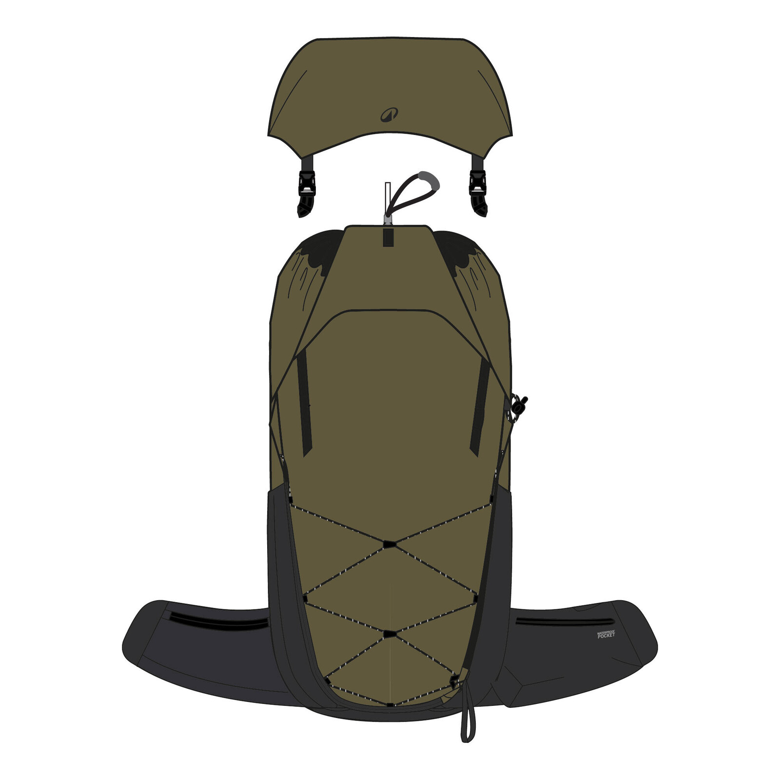 Turistický batoh MH900 38 l zelený