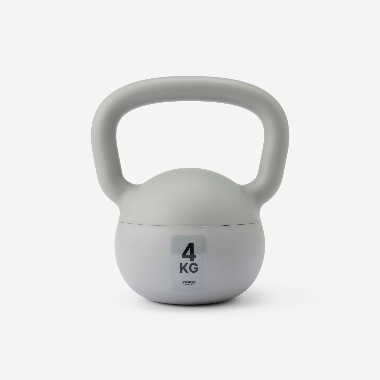 Domáci kettlebell 4 kg sivý