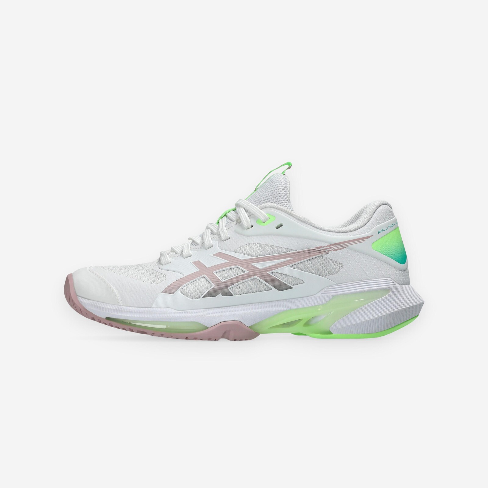 ASICS Solution Speed FF 4 dámska tenisová obuv bielo-ružovo-zelená