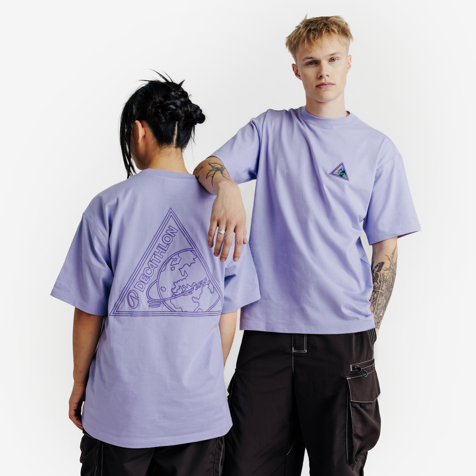 Tričko Vertigo 76 s grafikou unisex fialové