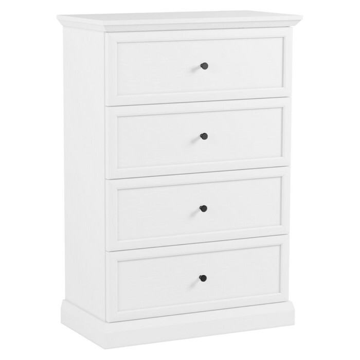 KONDELA Locca K4S zásuvková komoda biela