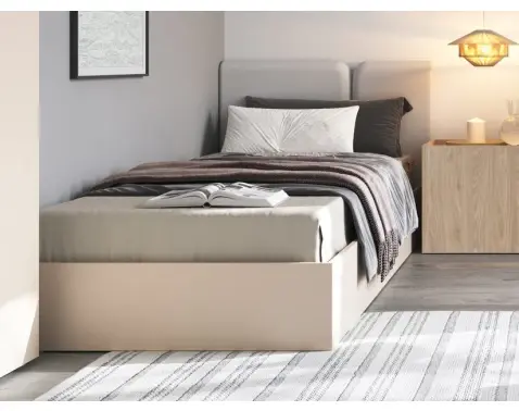 Posteľ Lucky 90x200 cm, béžová%