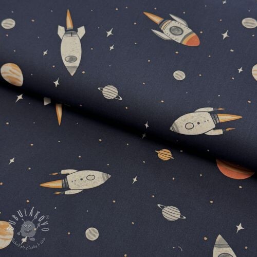 Bavlnená látka Space digital print