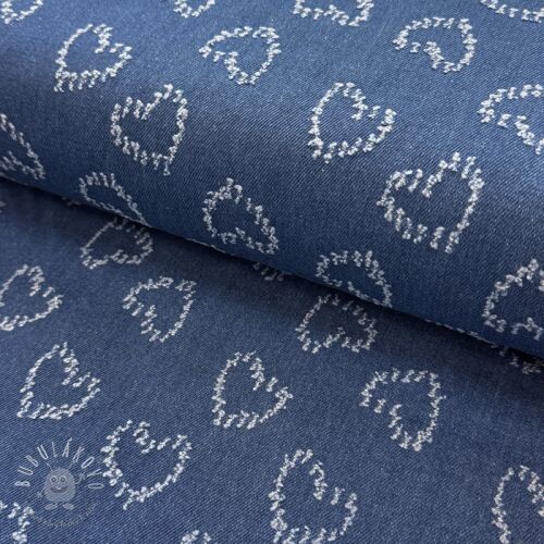 JEANS DENIM JACQUARD Hearts