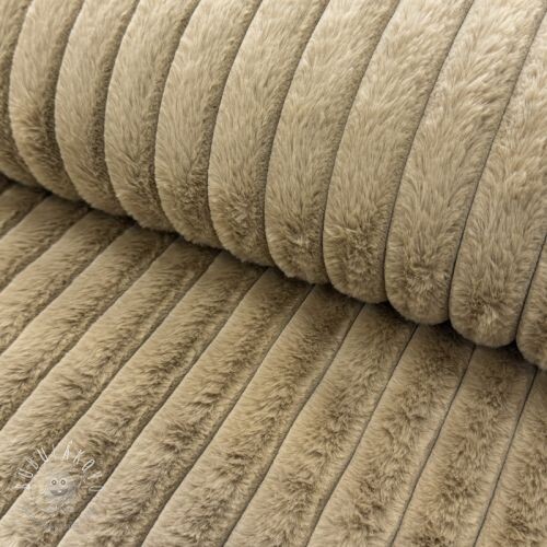 Umelá kožušina Stripes Luxe beige