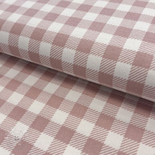 Bavlnená látka FLANNEL BIG Check light pink