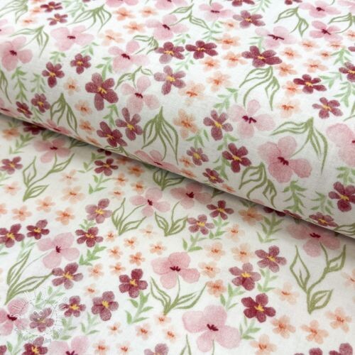 Dvojitá gázovina/mušelín Flowers Sisi digital print