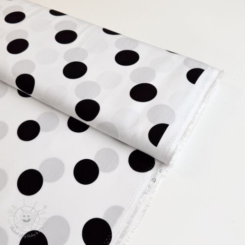 Viskóza RADIANCE Polka BIG dot white