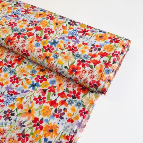 Viskóza RADIANCE Flowers Jaja digital print