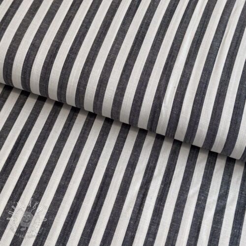 Viskóza YARN DYED Stripes SMALL navy