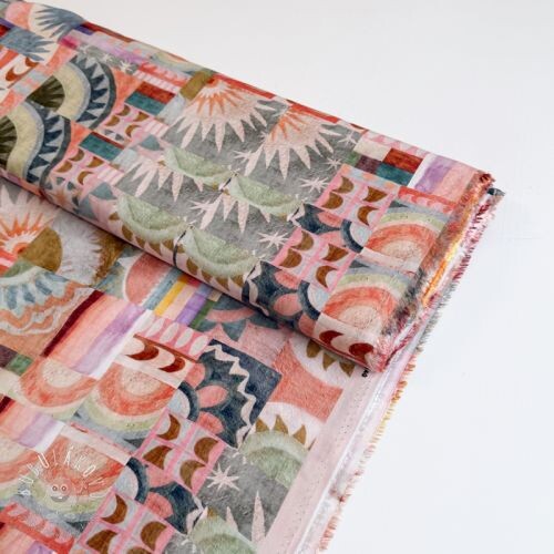 Viskóza ECOVERO Abstract multi digital print