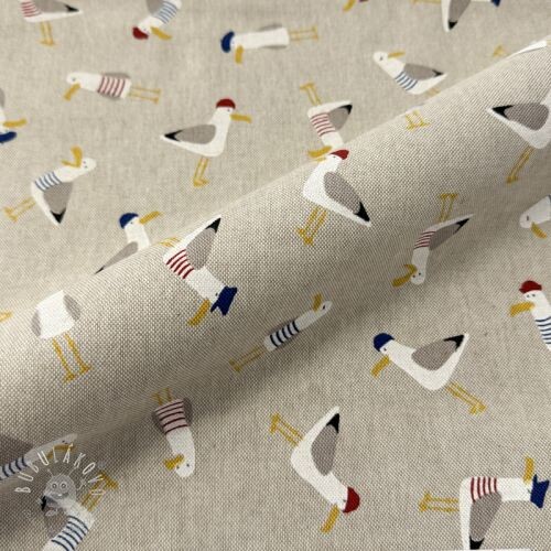 Dekoračná látka Linenlook premium Seagull dress up