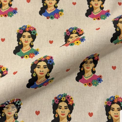 Dekoračná látka Linenlook premium Viva Flower Girl