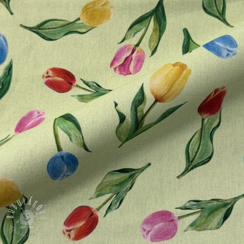 Dekoračná látka Tulip Flower Field digital print