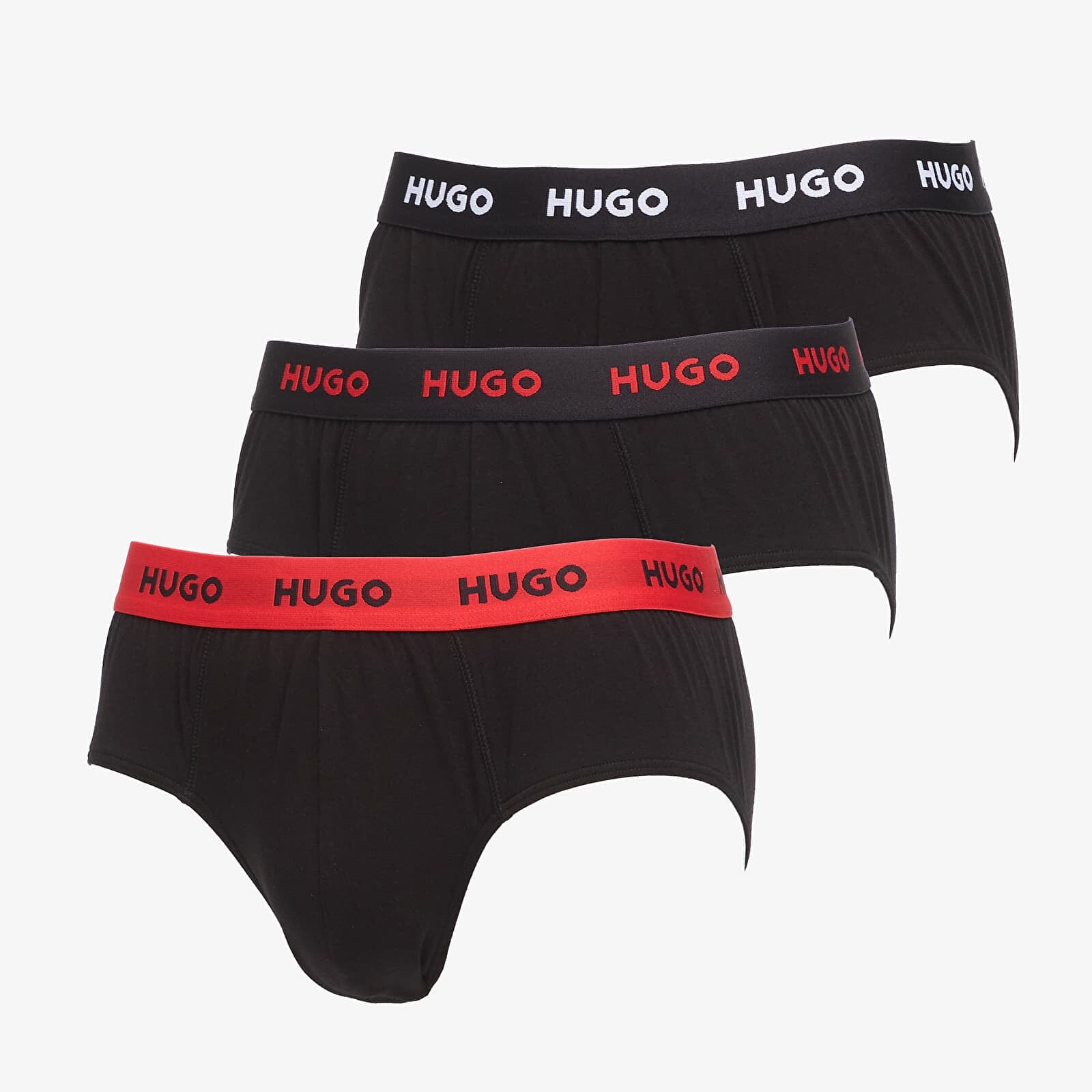 Boxerky Hugo Boss Hip Brief 3-Pack Black XL