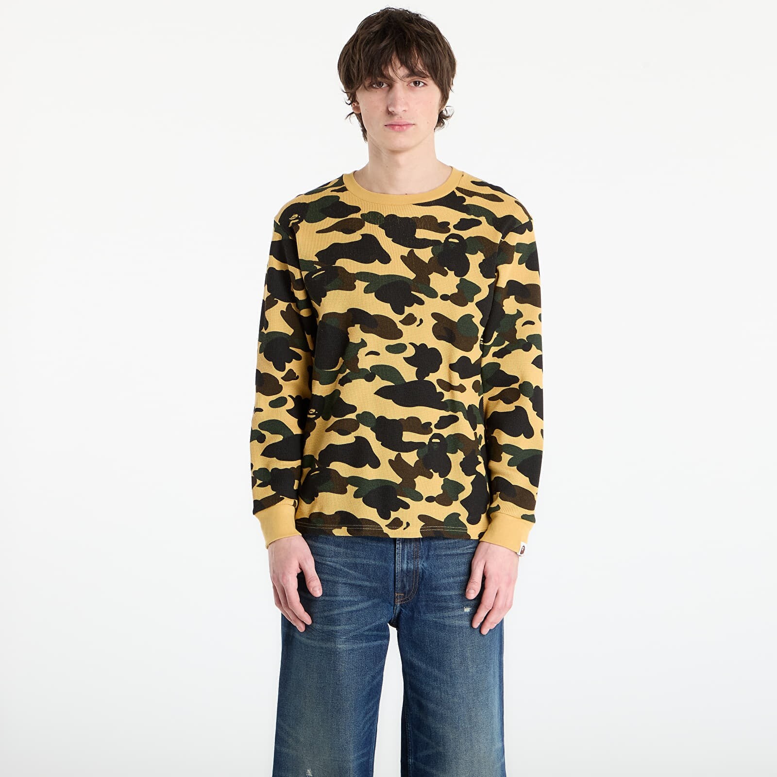 Tričko A BATHING APE 1St Camo Thermal Lt M Underwear Yellow XXL