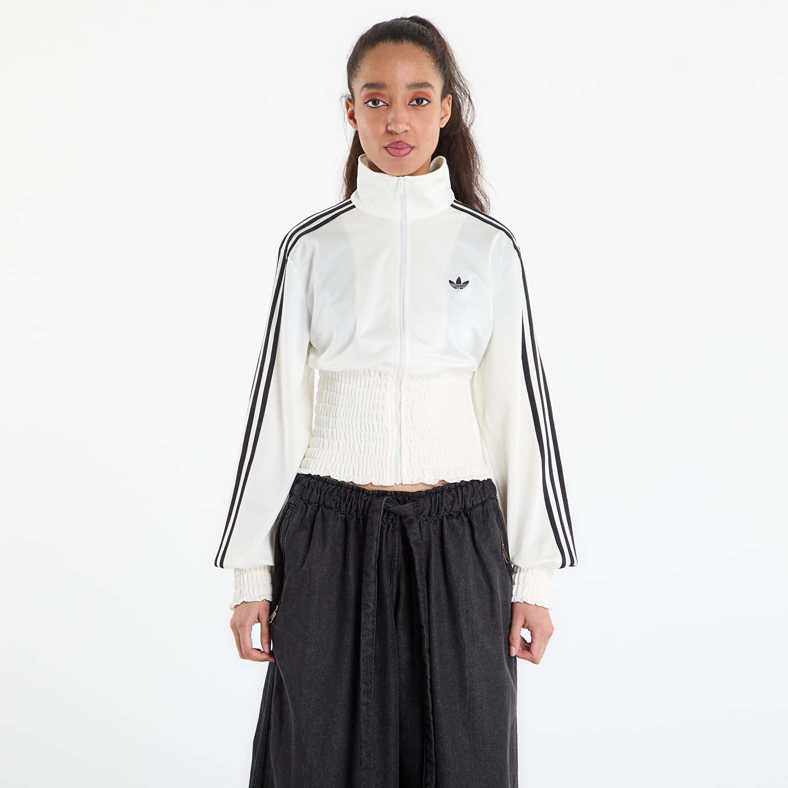 Mikina adidas Smocked Fb Tt Off White XL