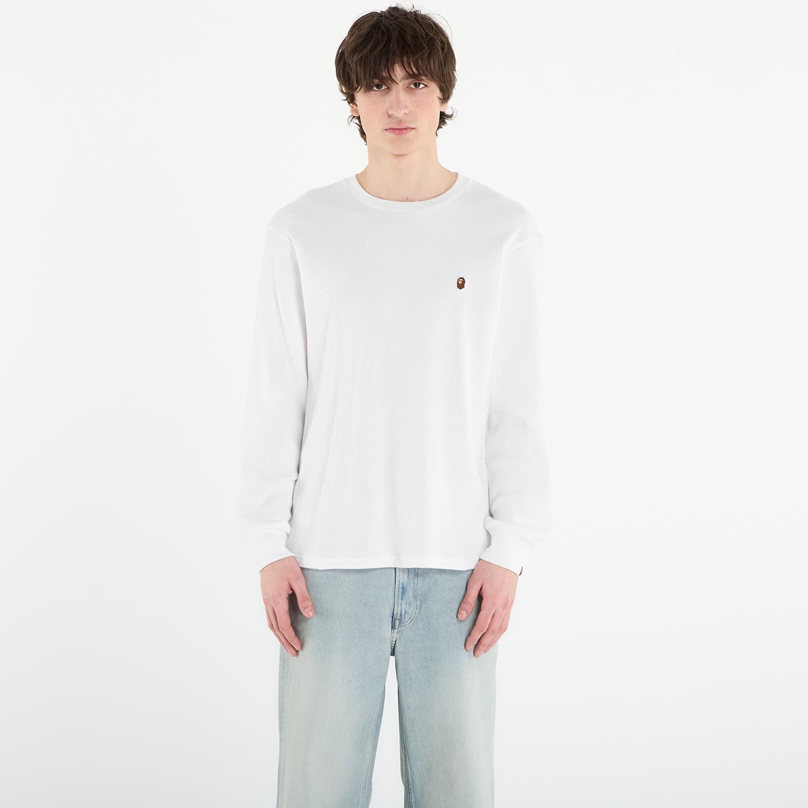 Tričko A BATHING APE Ape Head One Point Thermal Lt M Underwear White XL