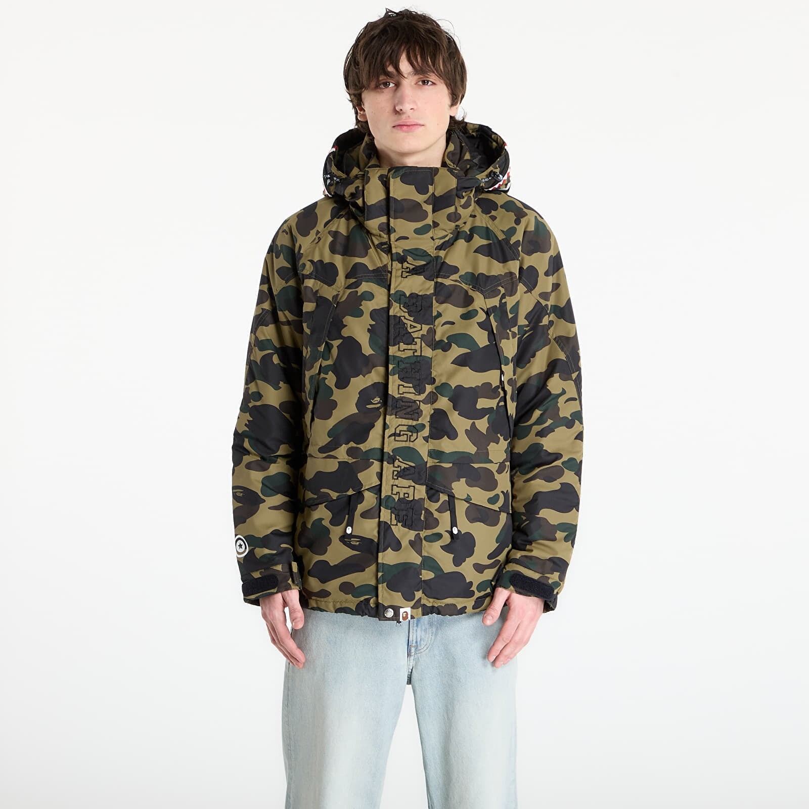 Bunda A BATHING APE 1St Camo Shark Snowboard Jacket M Green S