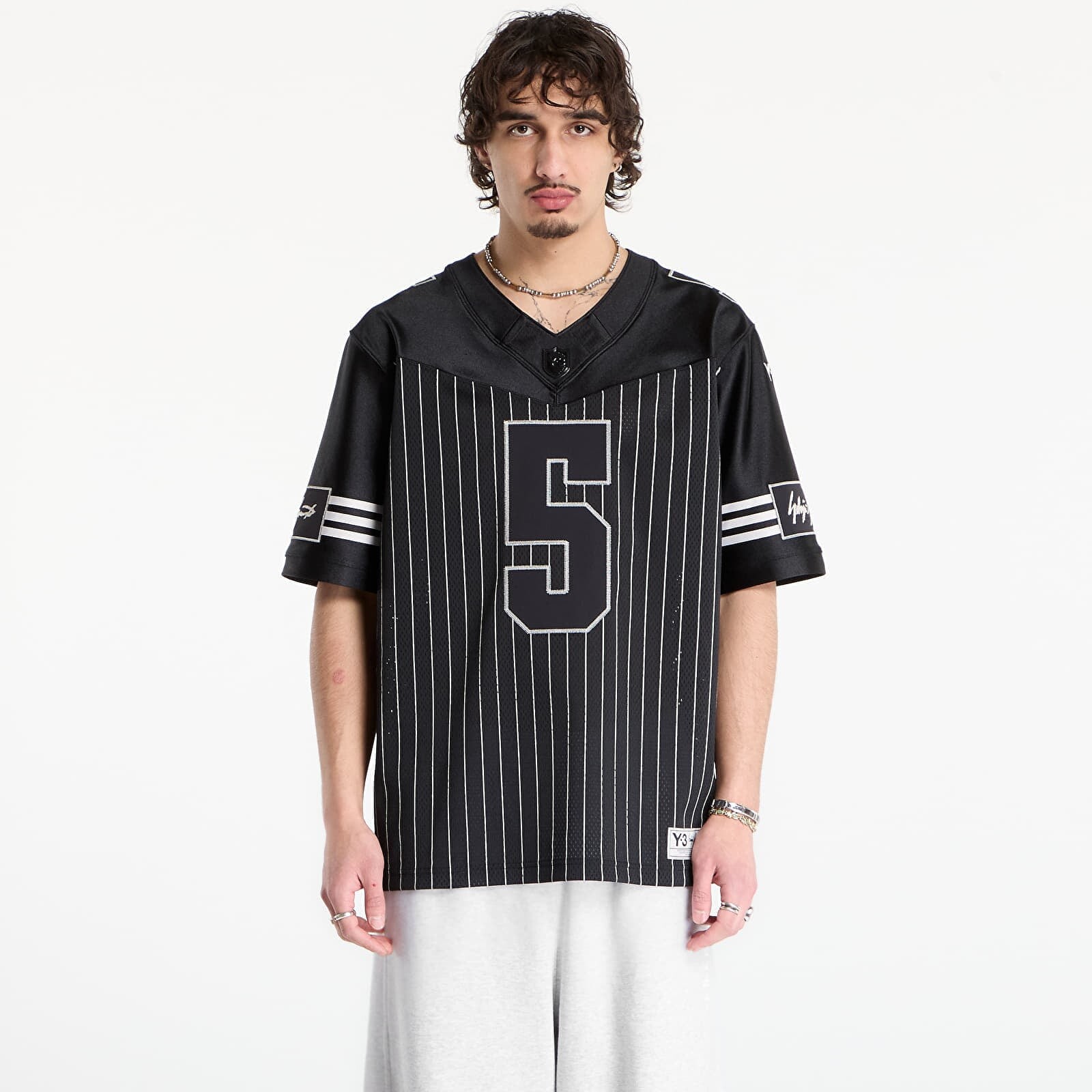 Dres Y-3 Elite 5 A Football Short Sleeve Jersey Black XL