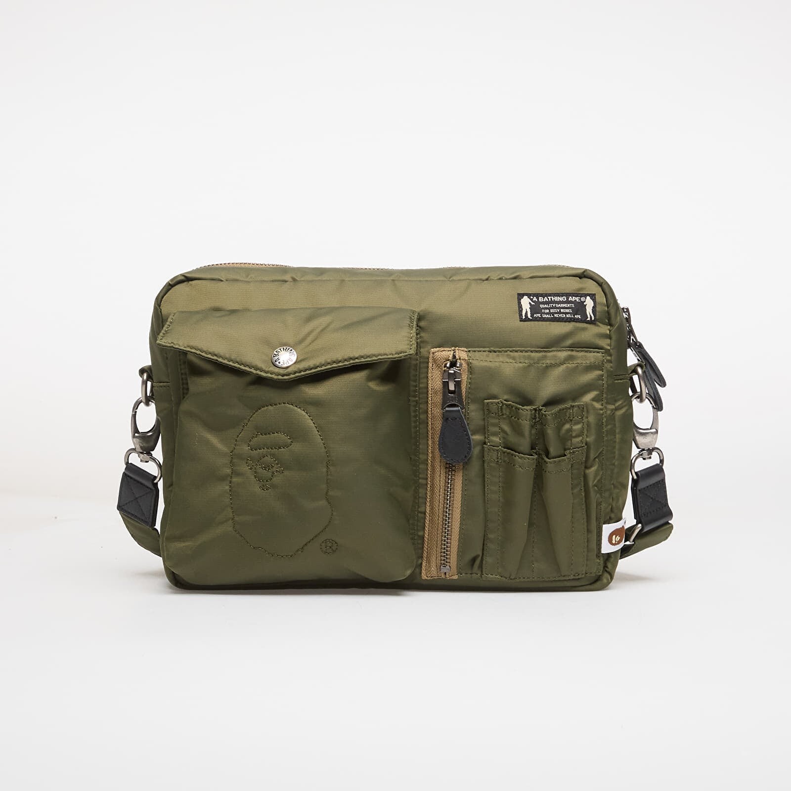 Taška A BATHING APE Padded Shoulder Bag M Olivedrab Universal