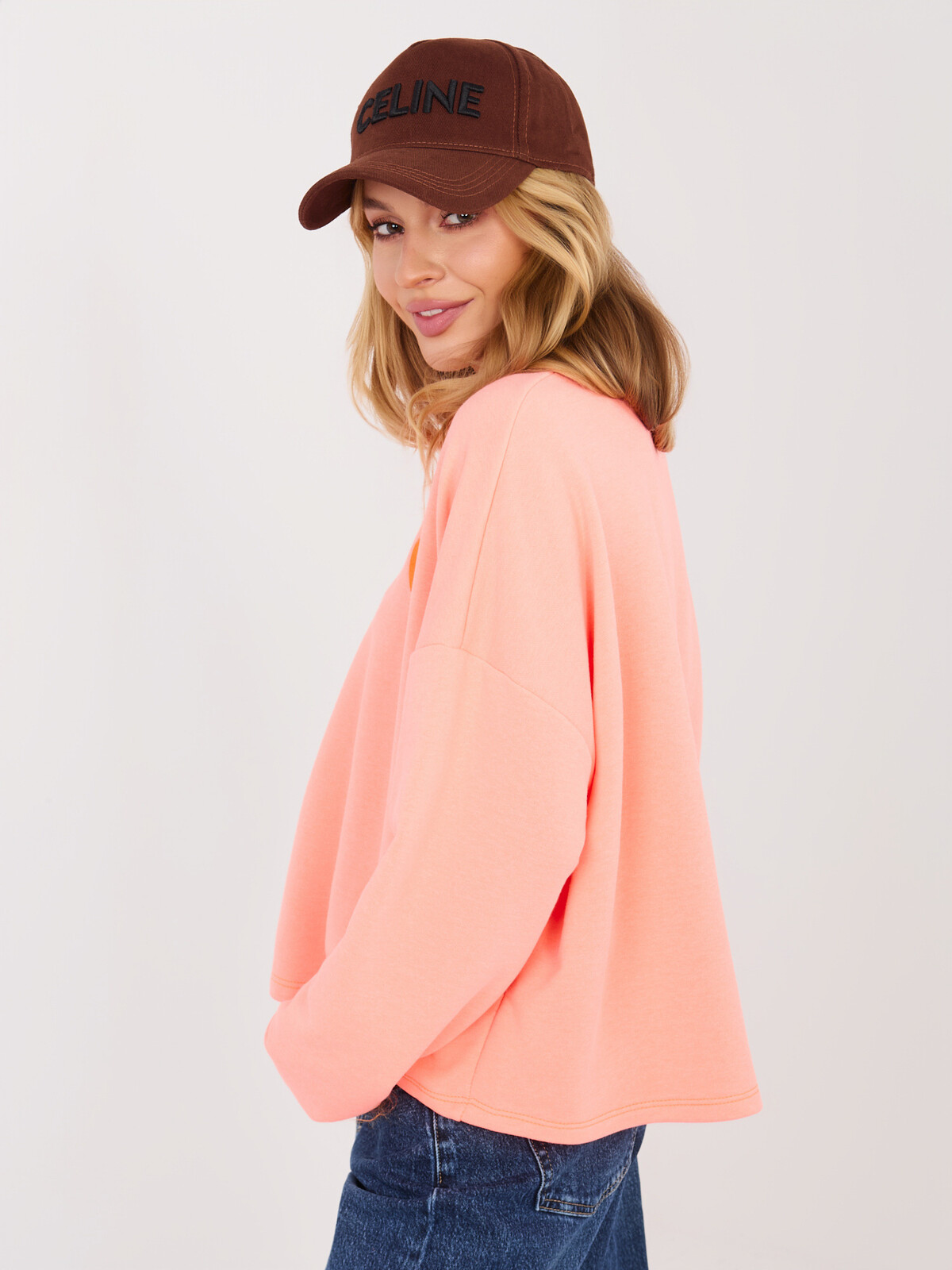 Dámska oranžová crop mikina