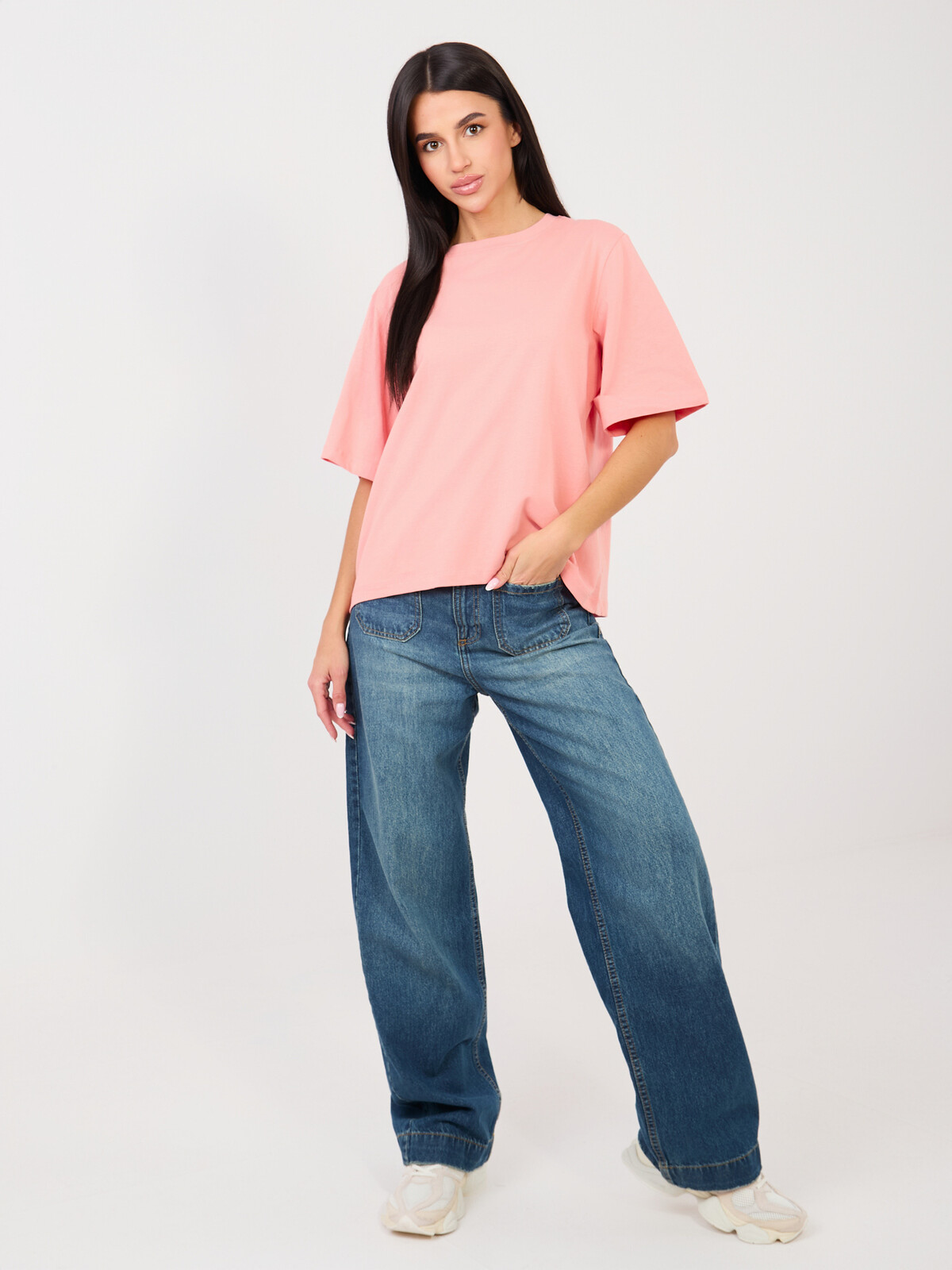 Dámske tričko v broskyňovej farbe