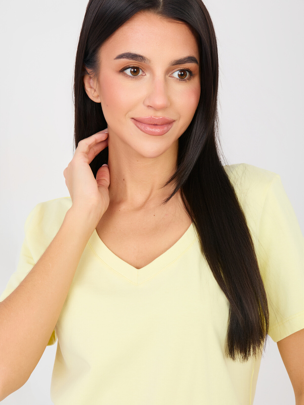 Dámske tričko svetložlté s krátkym rukávom