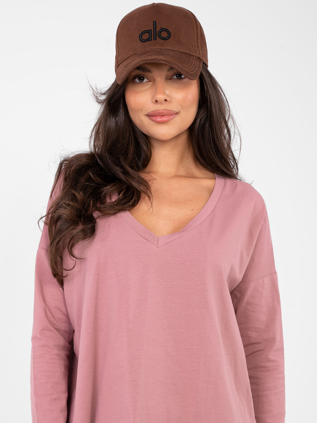 Tmavoružová blúzka s dlhým rukávom