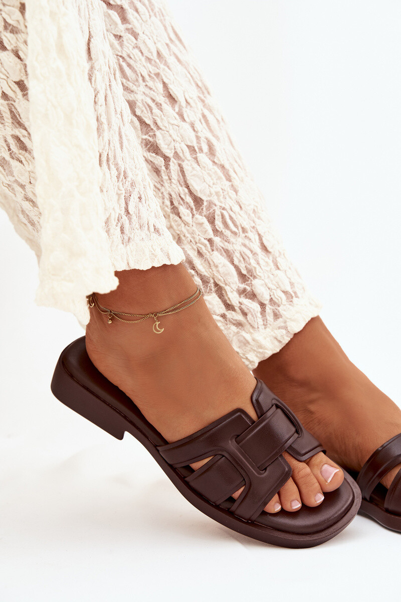 Boto Lorania čokoládové dámske šľapky