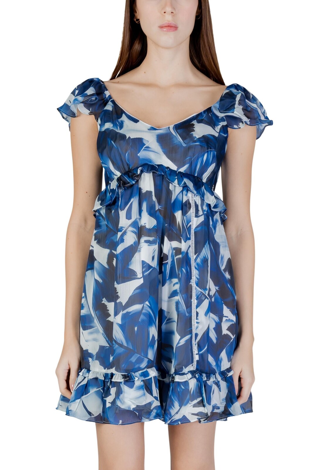 Kvetinové mini šaty Guess