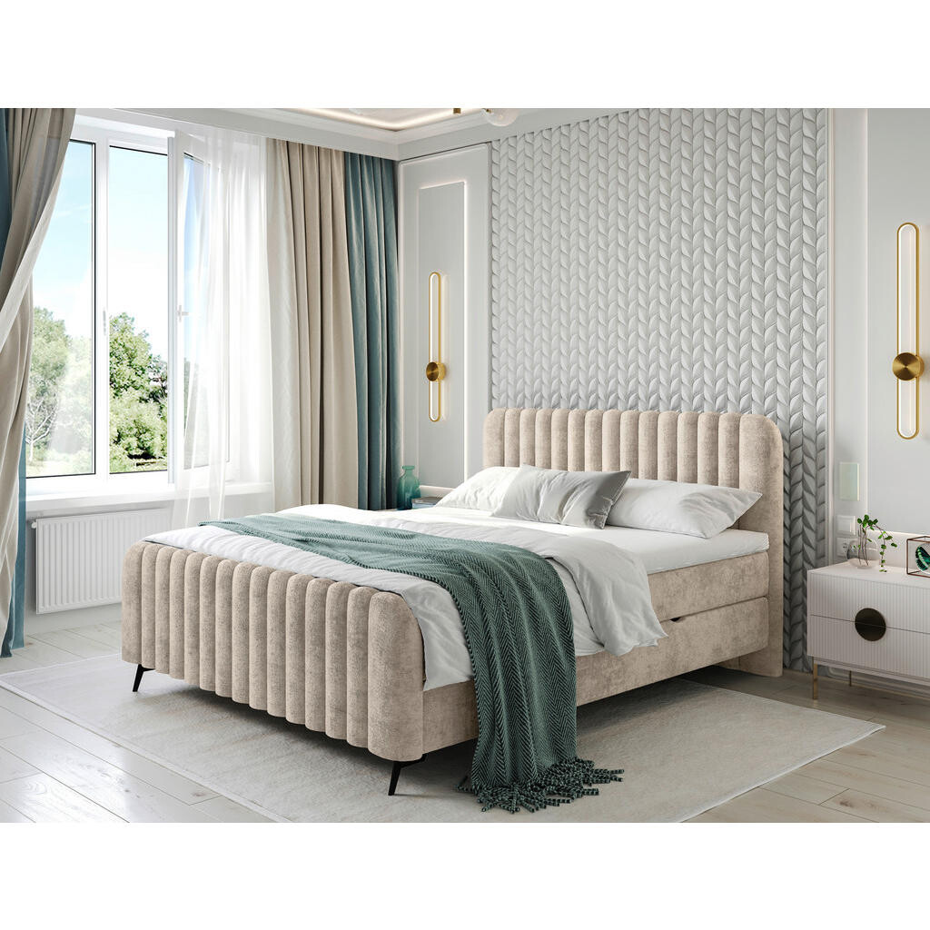 MID.YOU AMERICKÁ POSTEĽ, 160/200 cm, prírodná farba